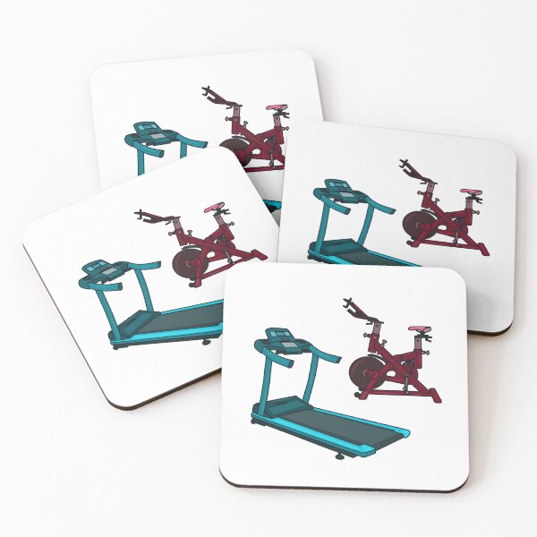 Item preview, Treadmill & spinning bike cartoon illustration designed and sold by Misscartoon.