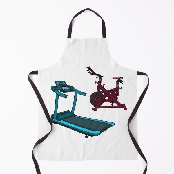 Item preview, Treadmill & spinning bike cartoon illustration designed and sold by Misscartoon.