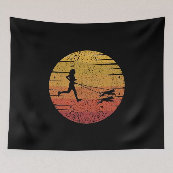 Item preview, Canicross Trail Running Dog Sport Outdoor Retro Vintage designed and sold by CuteDesigns1.
