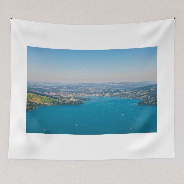 Item preview, Aerial View over City of Lucerne and Lake Lucerne and Mountain designed and sold by Mats Silvan.
