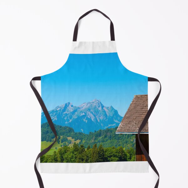 Item preview, Rooftop and Mountain Peak Pilatus with Clear Blue Sky designed and sold by Mats Silvan.