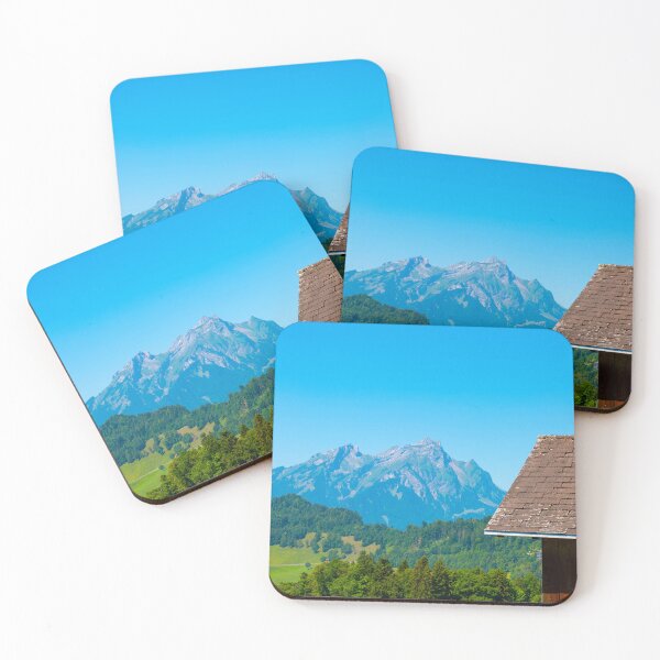 Item preview, Rooftop and Mountain Peak Pilatus with Clear Blue Sky designed and sold by Mats Silvan.