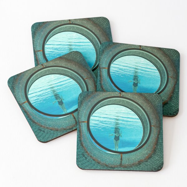 Item preview, Woman Standing in the Ship Porthole in Underwater in Swimming Pool designed and sold by Mats Silvan.
