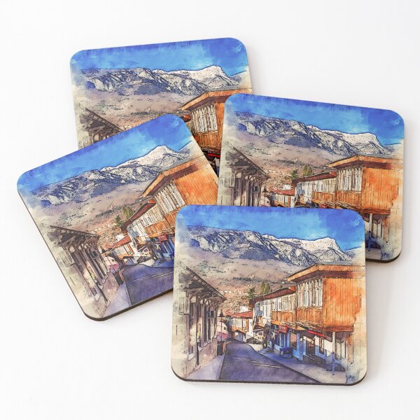 Item preview,  Old street with historical architecture in Black Sea village of Gurzuf in Crimea. designed and sold by Newlander90.