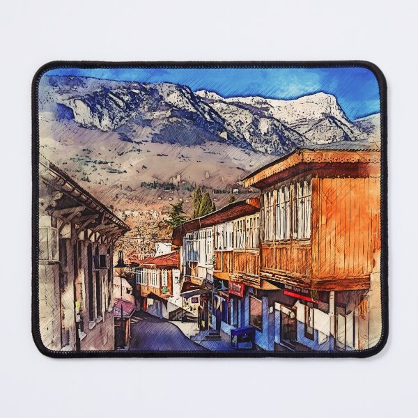 Item preview,  Old street with historical architecture in Black Sea village of Gurzuf in Crimea. designed and sold by Newlander90.
