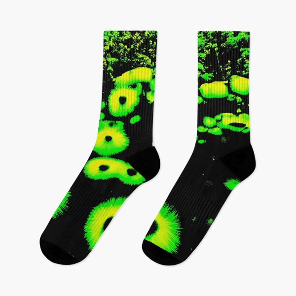 Item preview, Fluorescent Green Abstract Dandelions designed and sold by asurtiumgreen.