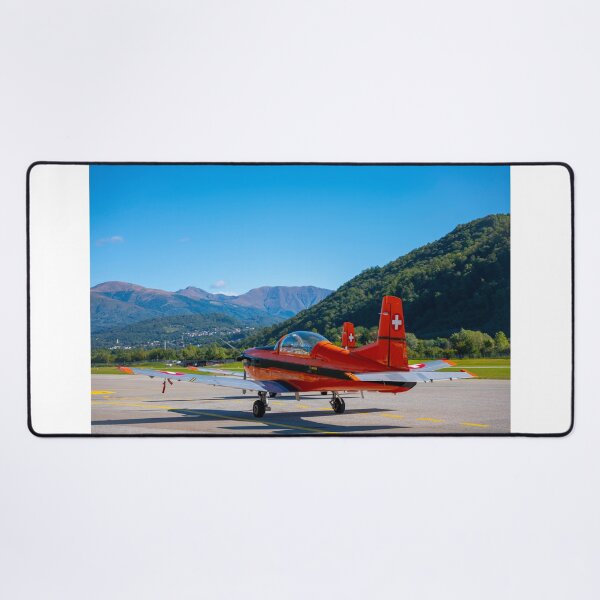 Item preview, Propeller Airplane on Airport with Mountain View in a Sunny Day with Blue Sky designed and sold by Mats Silvan.