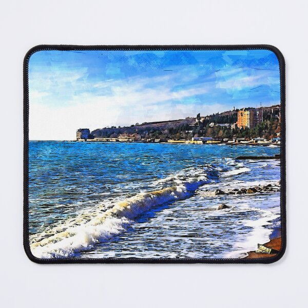 Item preview, View of Gurzuf beach in winter. Crimea, Russia designed and sold by Newlander90.