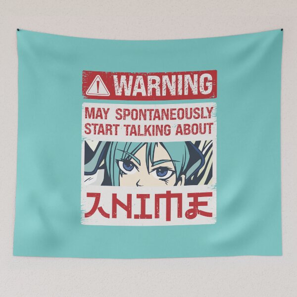 Item preview, Cute, Trendy and Funny Quote MAY SPONTANEOUSLY START TALKING ABOUT ANIME for Anime Lovers, Anime Cartoon Art and Anime Warning Saying. designed and sold by zenturtlemerch.