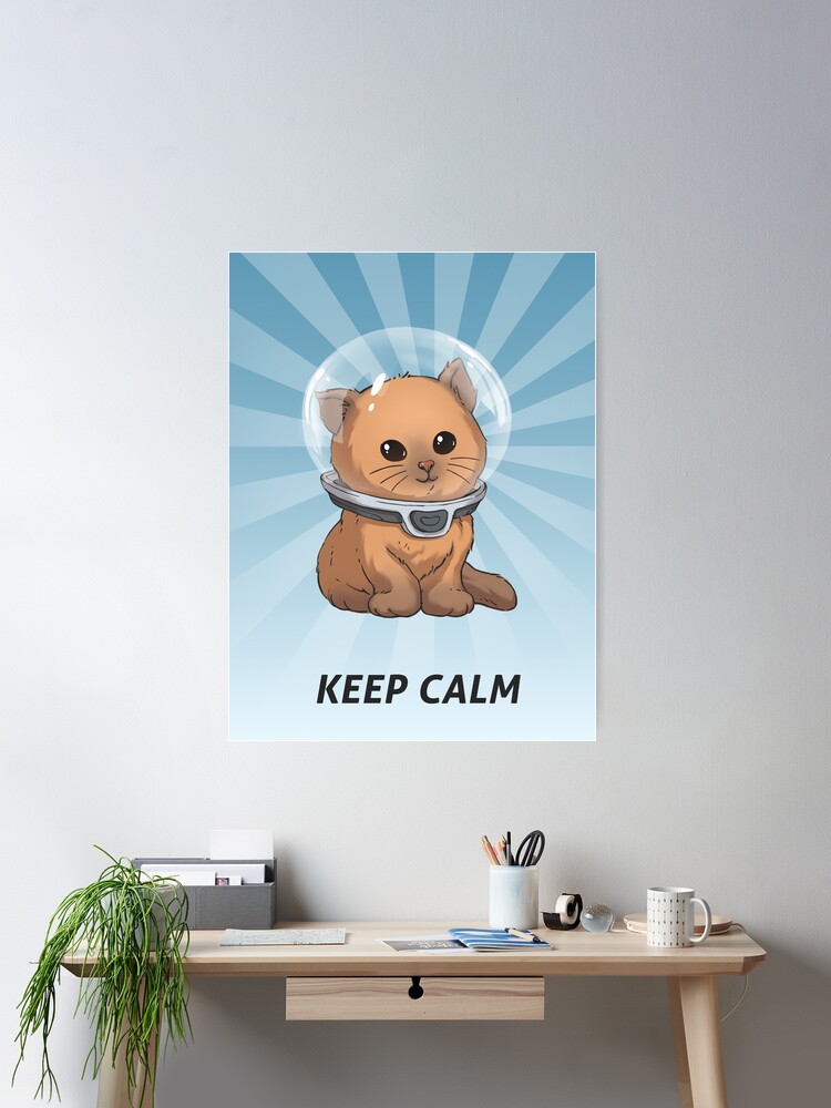 Thumbnail 1 of 3, Poster, Keep Calm Kitty designed and sold by UnknownWorlds.