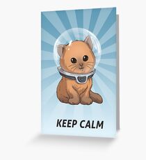 Tarjeta de felicitación Mantenga la calma Kitty