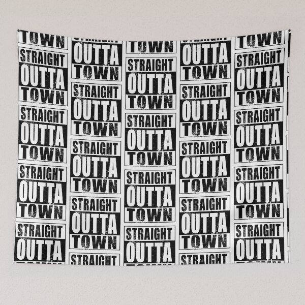 Item preview, Straight Outta Town (black) designed and sold by SolidEarthArt.