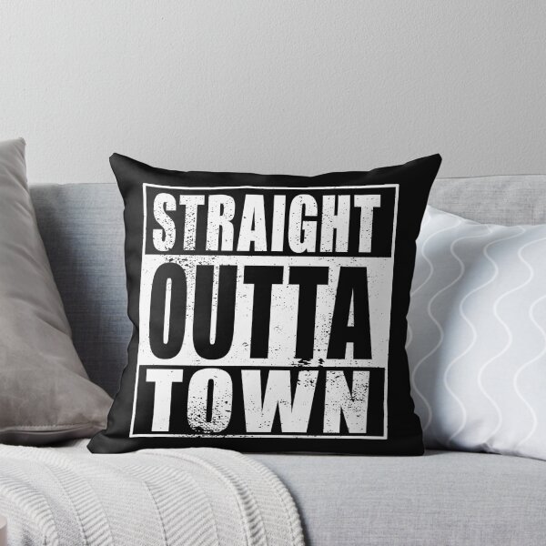 Item preview, Straight Outta Town (white) designed and sold by SolidEarthArt.