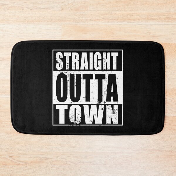 Item preview, Straight Outta Town (white) designed and sold by SolidEarthArt.
