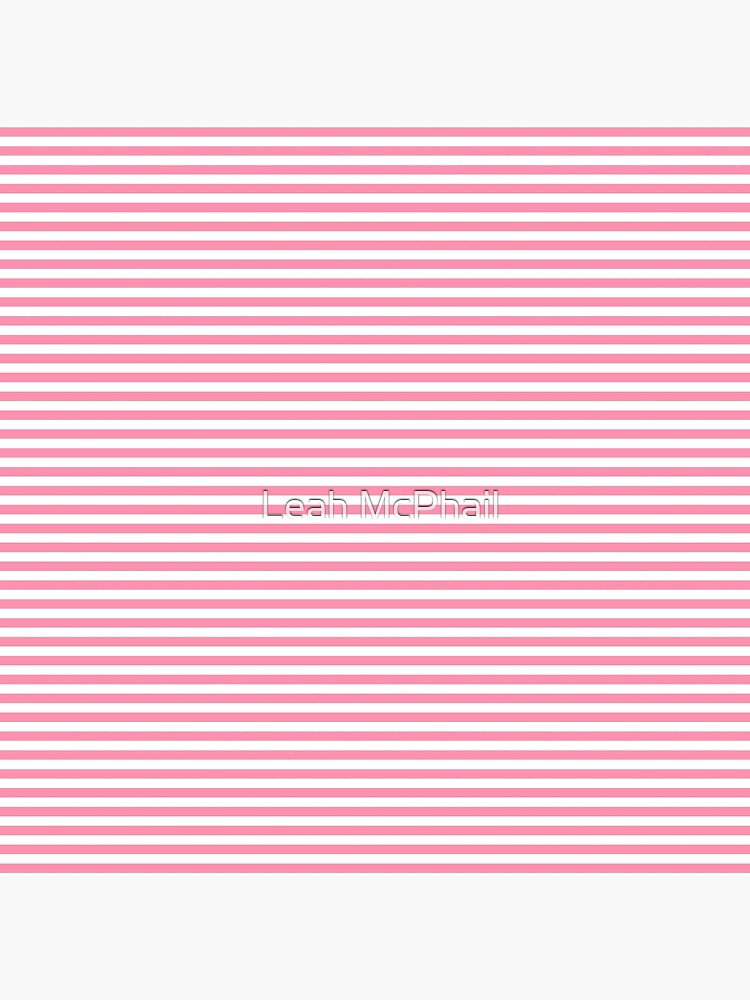 Pink and White Horizontal Stripes by LeahMcPhail