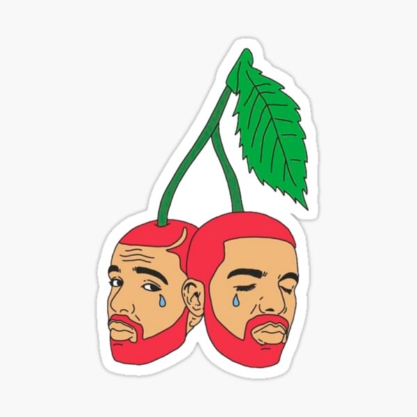 drake cherry Sticker