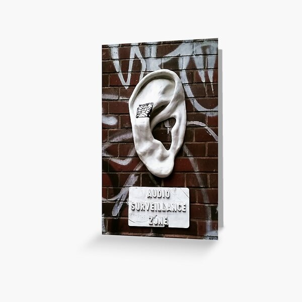 Audio Surveillance Zone, Berlin, Germany Greeting Card