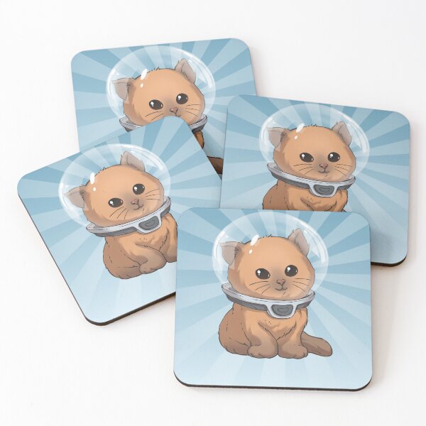 Keep Calm Kitty Coasters (Set of 4)