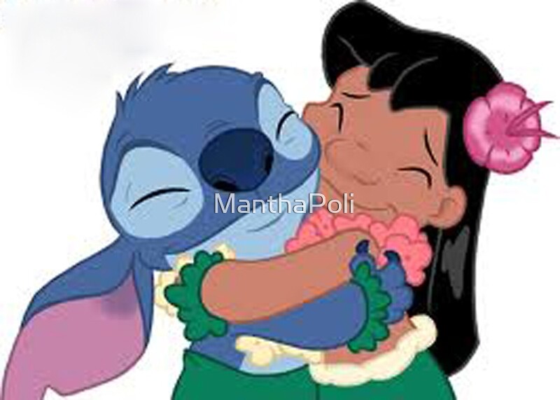 stitch holding doll