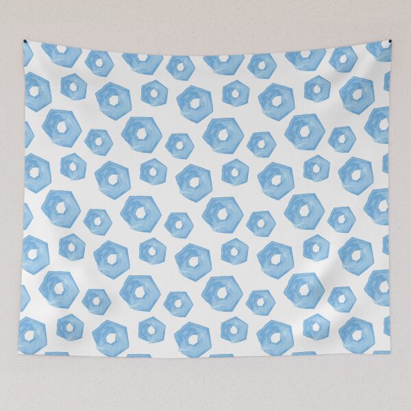 Item preview, Blue Hexagons - Seamless watercolor hexagon pattern designed and sold by wondertree.