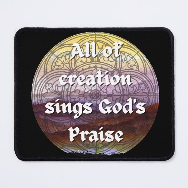 Item preview, All of Creation sings God's Prais Psalms watercolor stained glass sunset design designed and sold by NonPCTruths.