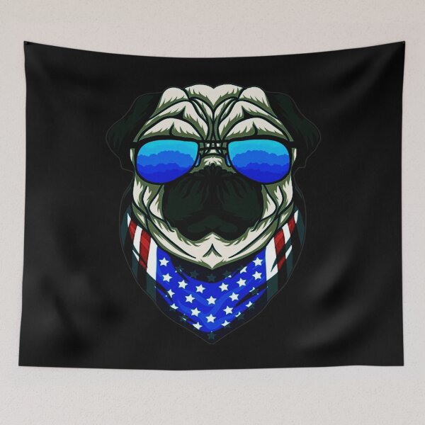 Item preview, cool bulldog with usa flag designed and sold by Pukon87 shop.