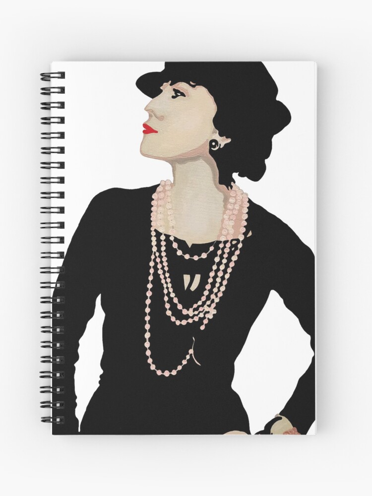 Madame Coco Chanel Portrait Of Gabrielle Bonheur Spiral Notebook for Sale  by LibraShopDesign