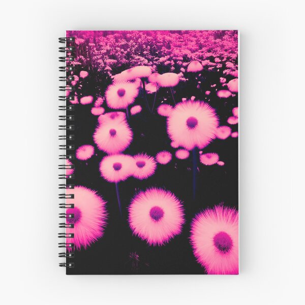 Item preview, Pink Abstract Dandelions At Night designed and sold by asurtiumgreen.