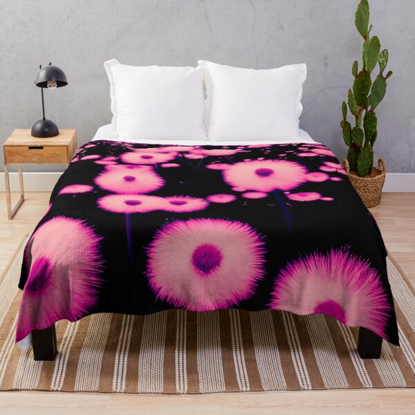 Item preview, Pink Abstract Dandelions At Night designed and sold by asurtiumgreen.