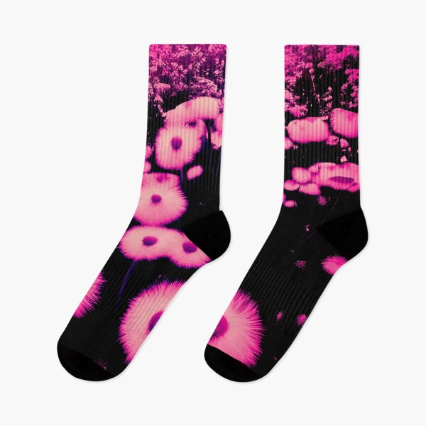 Item preview, Pink Abstract Dandelions At Night designed and sold by asurtiumgreen.
