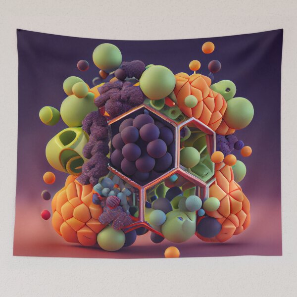 Item preview, The Clangour of Molecular Wrangle Digital Painting designed and sold by CodeAndColors.
