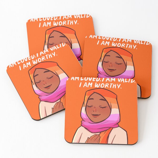 Item preview, You are Loved, Valid, and Worthy (Lesbian flag ver.) designed and sold by vimiyui.
