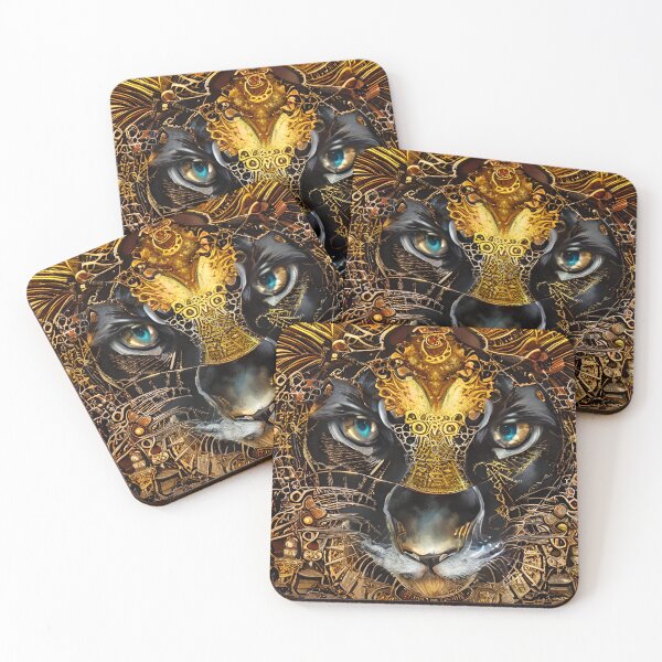 Item preview, Gold Black leopard artwork designed and sold by Itzjustlife.