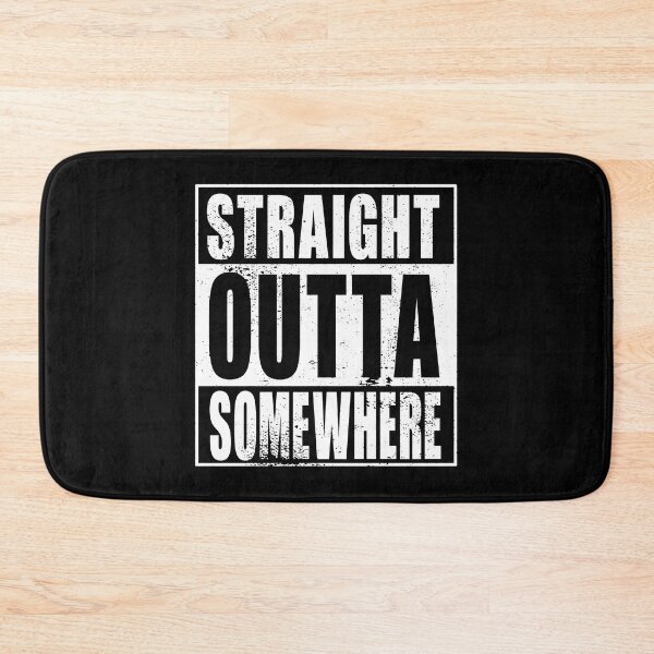 Artikelvorschau, Straight Outta Somewhere (weiß) entworfen und verkauft von SolidEarthArt.