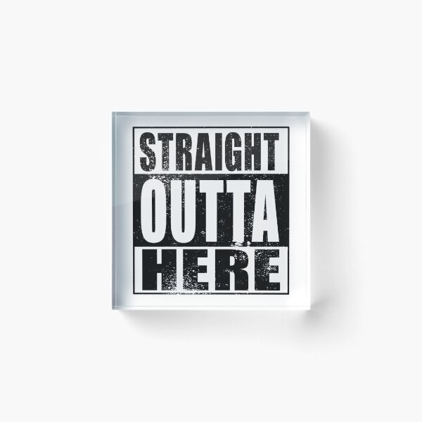 Artikelvorschau, Straight Outta Here (schwarz) entworfen und verkauft von SolidEarthArt.