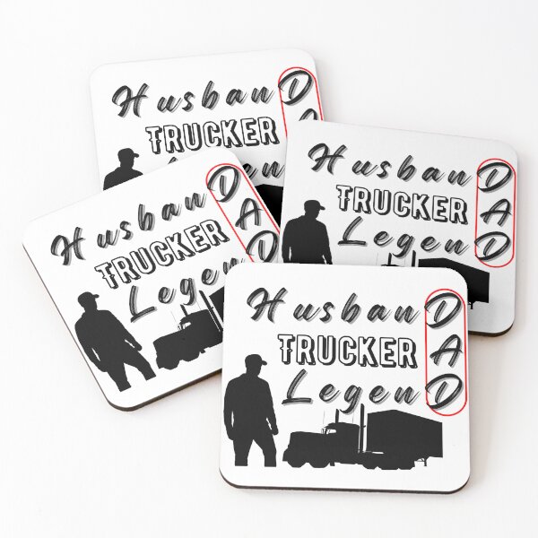 Item preview, Husband Dad Trucker Legend B&W Quotes designed and sold by Special-Effect.