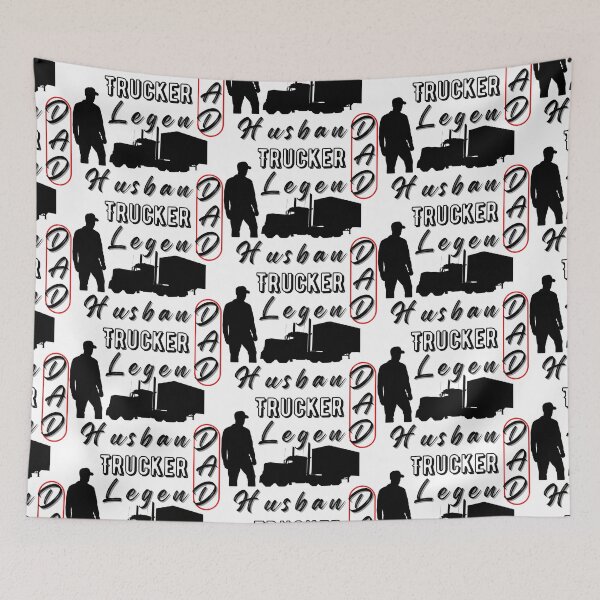 Item preview, Husband Dad Trucker Legend B&W Quotes designed and sold by Special-Effect.