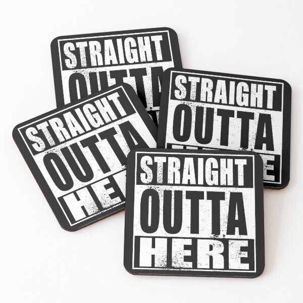 Item preview, Straight Outta Here (white) designed and sold by SolidEarthArt.