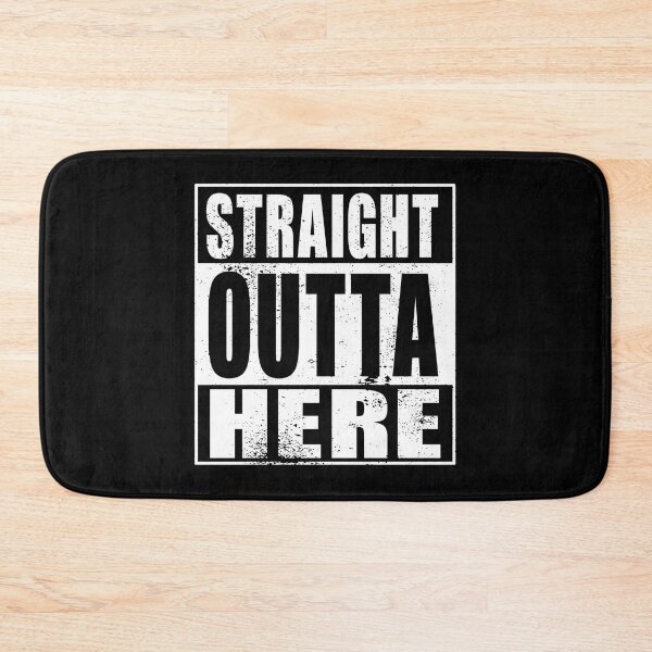 Artikelvorschau, Straight Outta Here (weiß) entworfen und verkauft von SolidEarthArt.