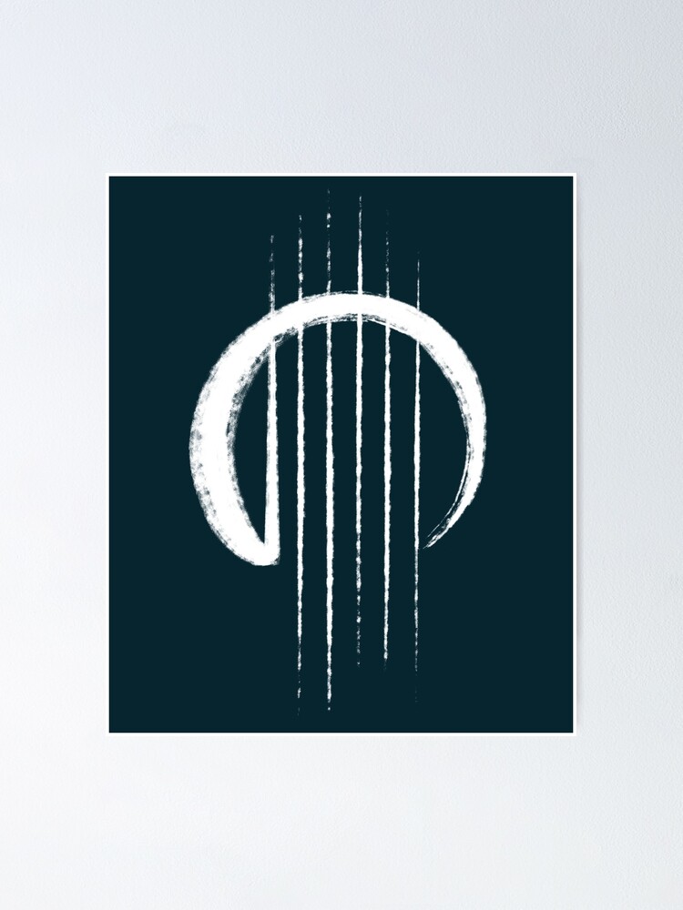 Guitar Strings Enso Japan Zen Circle Calligraphy Guitarist | Poster