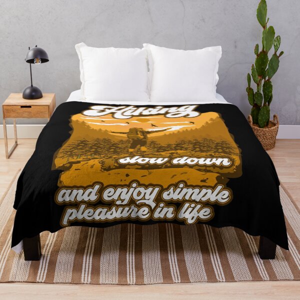 Item preview, slow down and enjoy simple pleasure in life Hiking quote designed and sold by HomeCoquette.