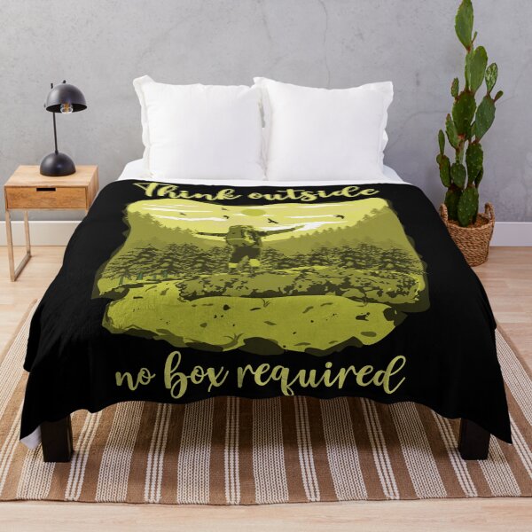 Item preview, Think outside no box required Hiking quote designed and sold by HomeCoquette.