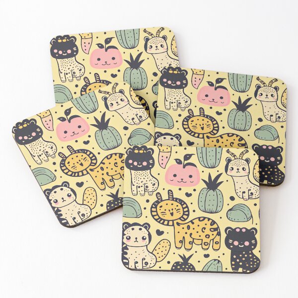 Item preview, Fine Kawaii Exotic Animal Print Pattern Digital Painting designed and sold by CodeAndColors.