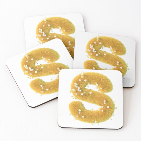 Item preview, Letter S with yellow grass and flowers uppercase white background designed and sold by Mahe-Art.