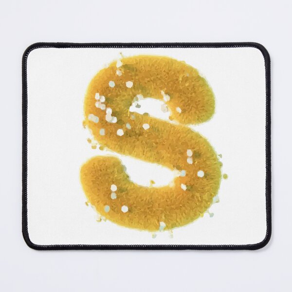Item preview, Letter S with yellow grass and flowers uppercase white background designed and sold by Mahe-Art.
