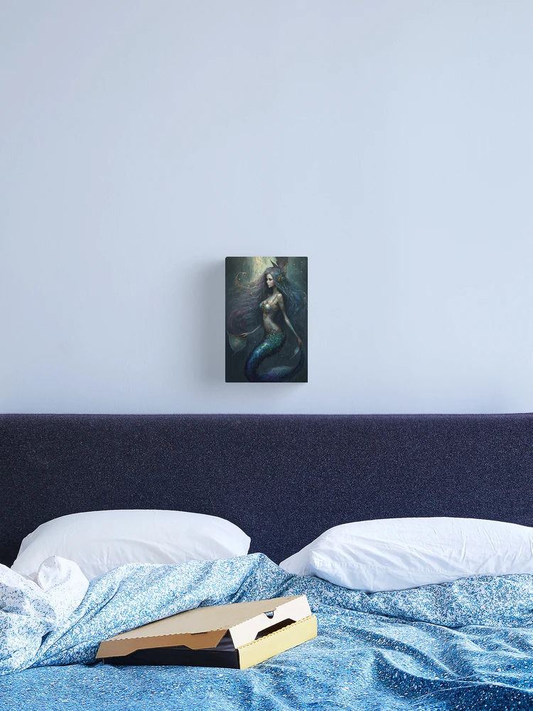 Underwater siren with blue hair Fleece Blanket by EllerslieArt - Pixels