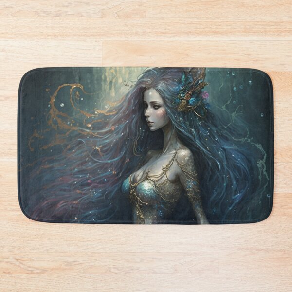 Item preview, Iridescent Blue/Green Mermaid (aka Siren, Neried) with Sparkling Flowing Hair designed and sold by Dragonstrom.