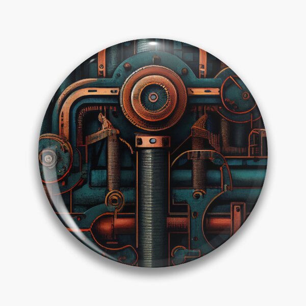 Item preview, Enchanted Bold Industrial Pattern Digital Painting designed and sold by CodeAndColors.