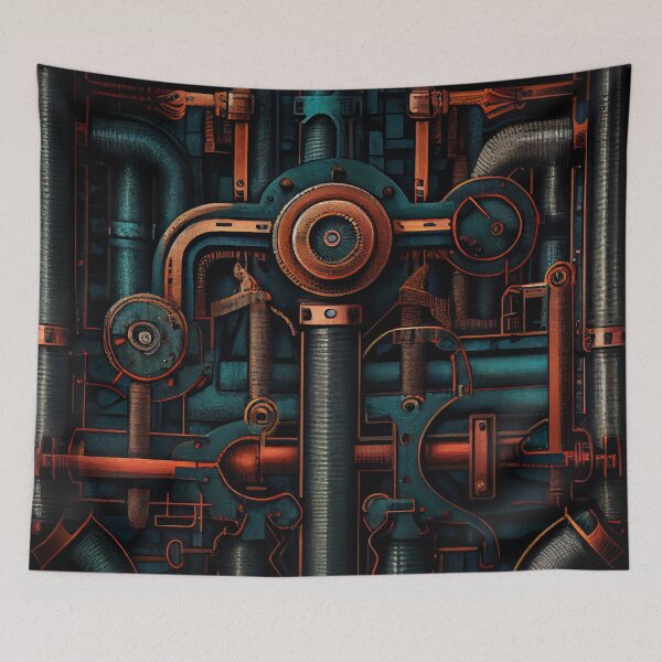 Item preview, Enchanted Bold Industrial Pattern Digital Painting designed and sold by CodeAndColors.