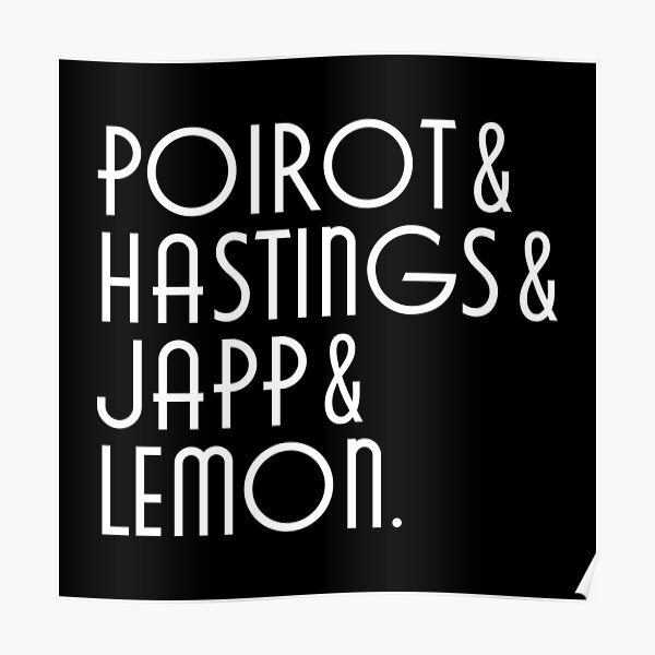 Agatha Christie - Liste des personnages d'Hercule Poirot Poster